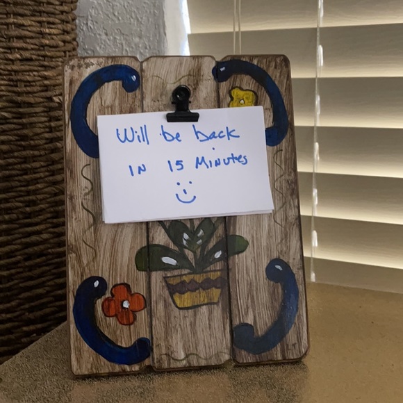 Hand Painted Clip Frames  Homemade Folk Art unique - Picture 2 of 5